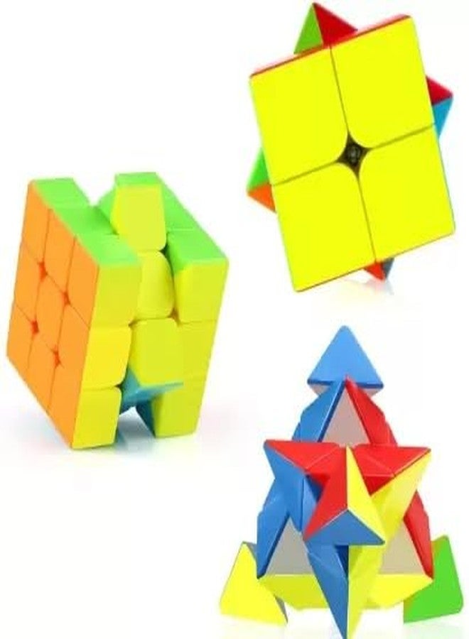QWICK CLICK Combo of Super Speedy Smoothie Cube Set High Speed Stickerless Magic Puzzle Cubes Mind Game for Concentration for Sharp Mind (Combo-3) - Image 3